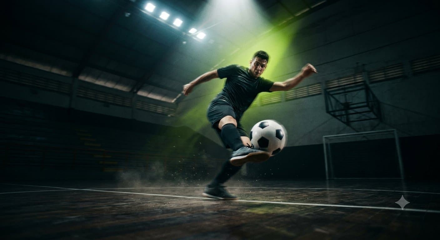 Replay de futsal em Ginásio Municipal